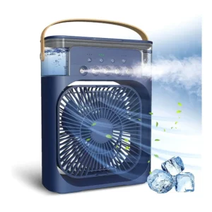 EcoChill Extonic ET-C702 Air Cooler Fan in vibrant green, showcasing its compact design and water-based cooling technology for eco-friendly and efficient airflow