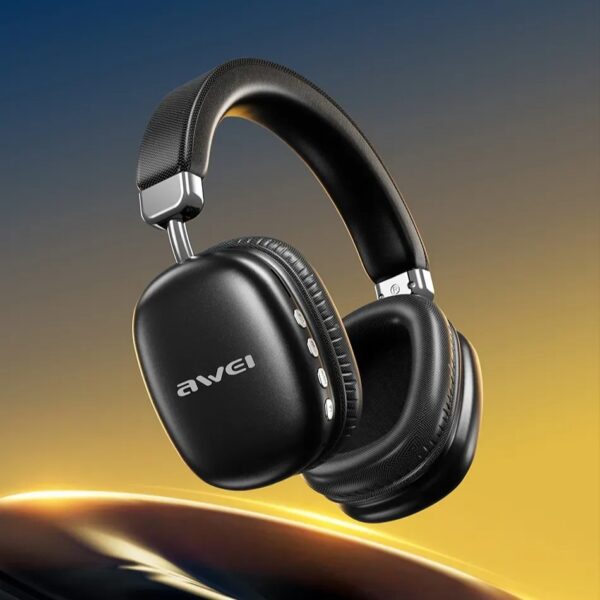 Awei AT7 Bluetooth Wireless Headphones Black Color with 70 Hours Playtime