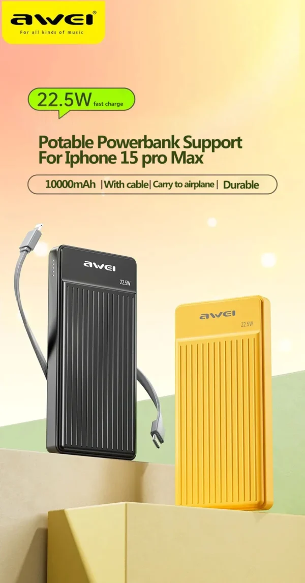 Awei P88K 10000mAh Power Bank - Image 2