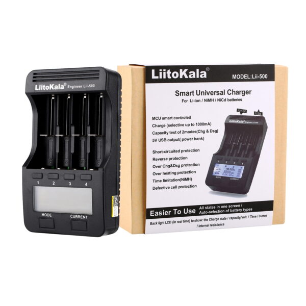 Liitokala Engineer Lii-500 4-Slot Battery Charger & Tester - Image 4