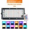 50W RGB LED Flood Light with Remote Control – IP66 Waterproof