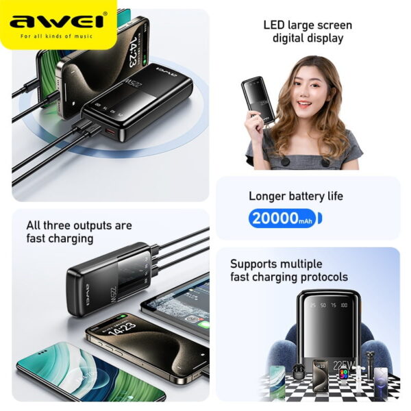 Awei P13K 20000mAh Power Bank price in Bangladesh
