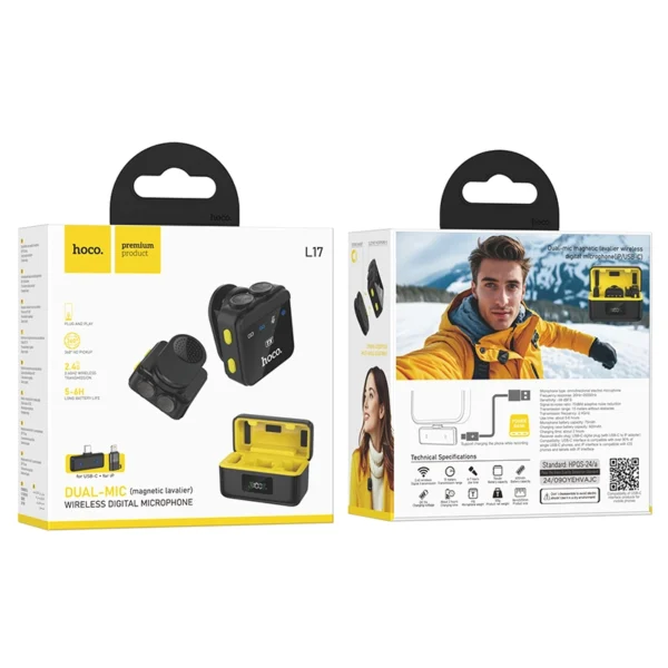 Hoco L17 Wireless Dual Microphone - Image 4