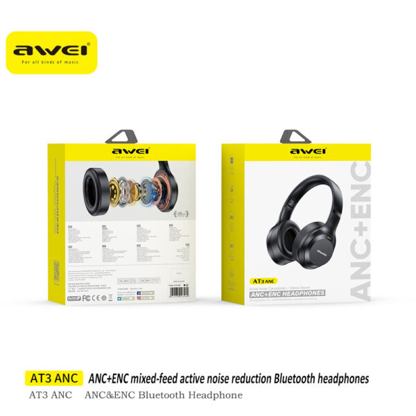 Awei AT3 ANC Wireless Headphone - Image 4