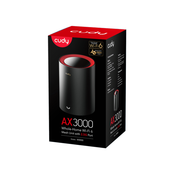 Cudy M3000 AX3000 Dual Band Wi-Fi 6 Mesh Router