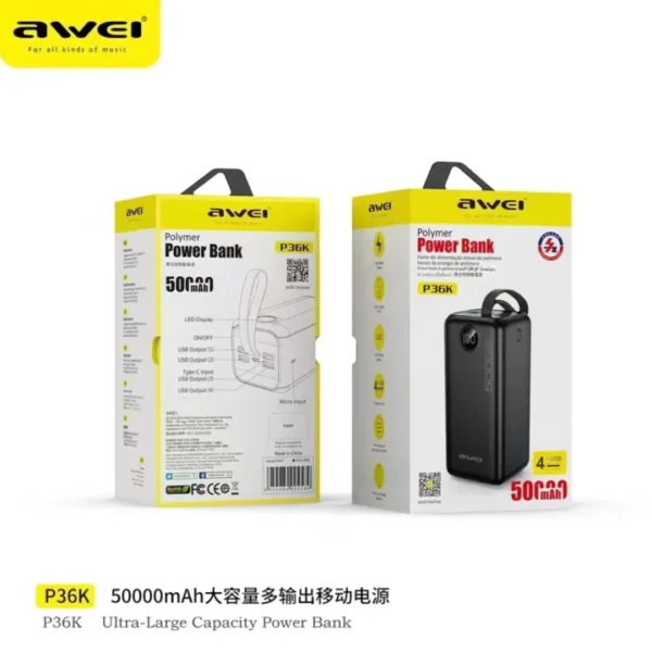 Awei P36K 50000mAh Power Bank - Image 3