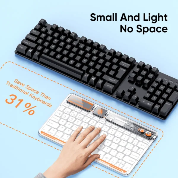 Vidvie KB05 Transparent Smart Wireless Keyboard artronyx