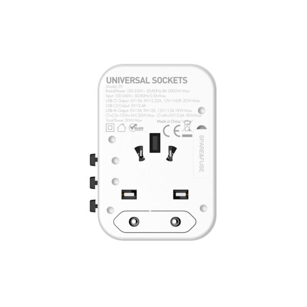 LDNIO Z9 20W GaN Universal Travel Adapter
