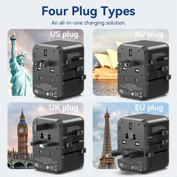 Vention 3-Port USB 20W Universal Travel