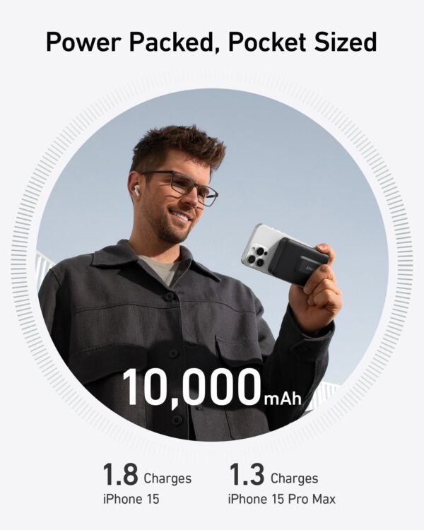 Anker MagGo 10000mAh MagSafe Power Bank with Display