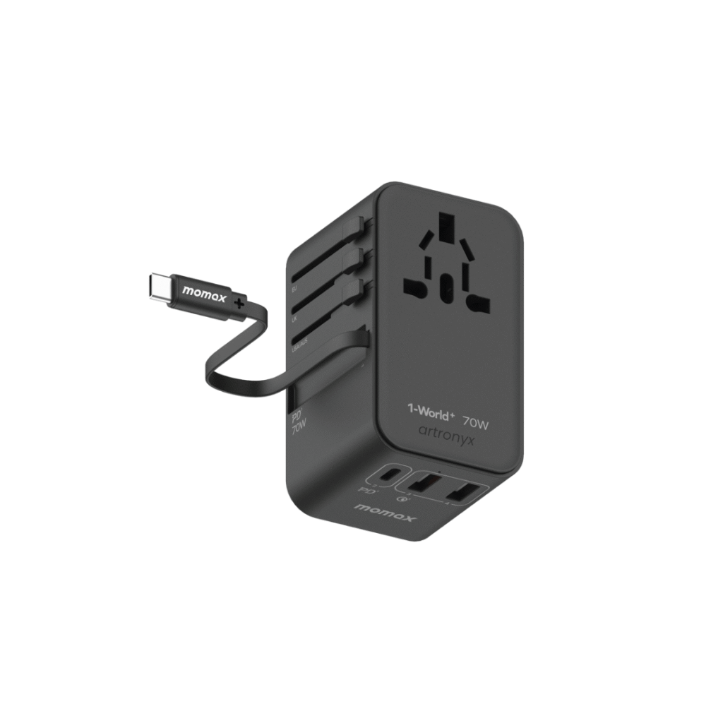 1-World+ 3-Port 70W Travel Charger/Adapter