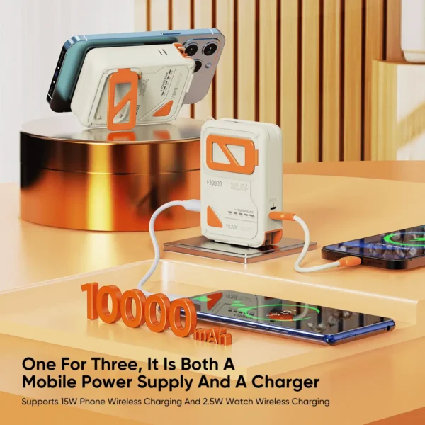 Vidvie PB7023 10000mAh 3IN1 Wireless Charging Power Bank