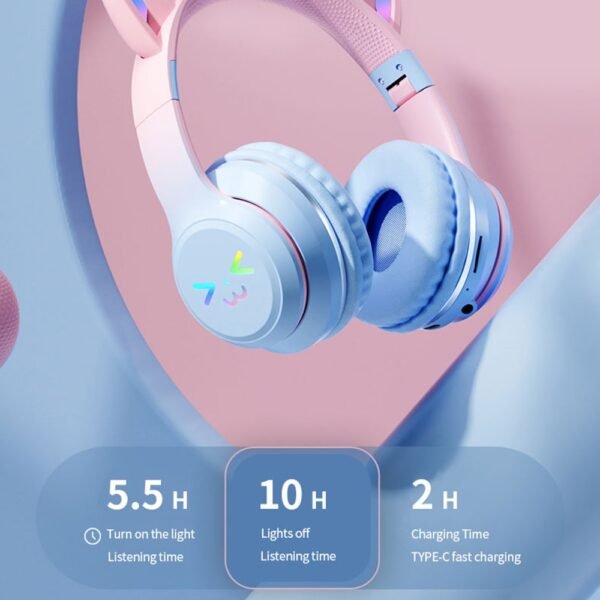 Cat ear rgb headphone