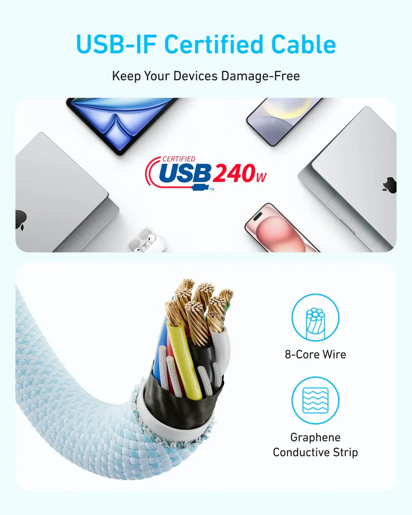 Anker 240W USB-C to USB-C Cable