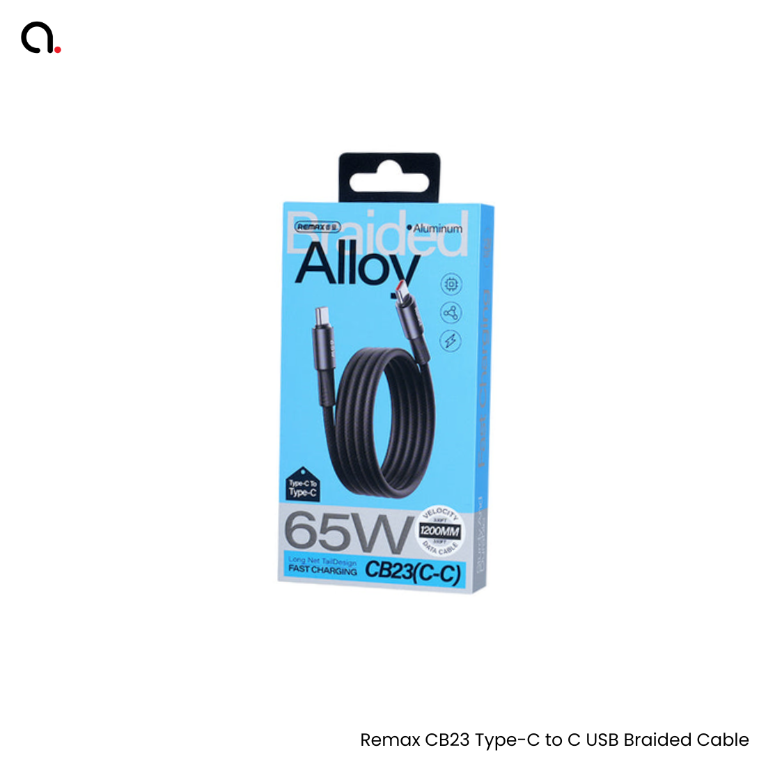 Remax 65W Alloy Braided Type-C to Type-C Fast Charging Data Cable