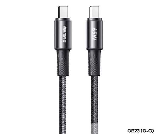 Remax 65W Alloy Braided Type-C to Type-C Fast Charging Data Cable - Image 2