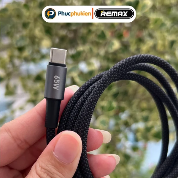 Remax 65W Alloy Braided Type-C to Type-C Fast Charging Data Cable