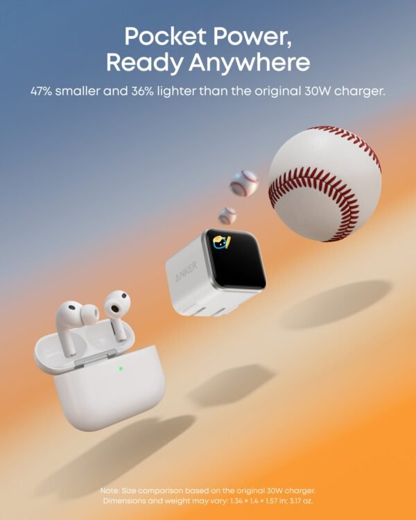 Anker A121D 45W smart display GaN Charger for all kind of devices