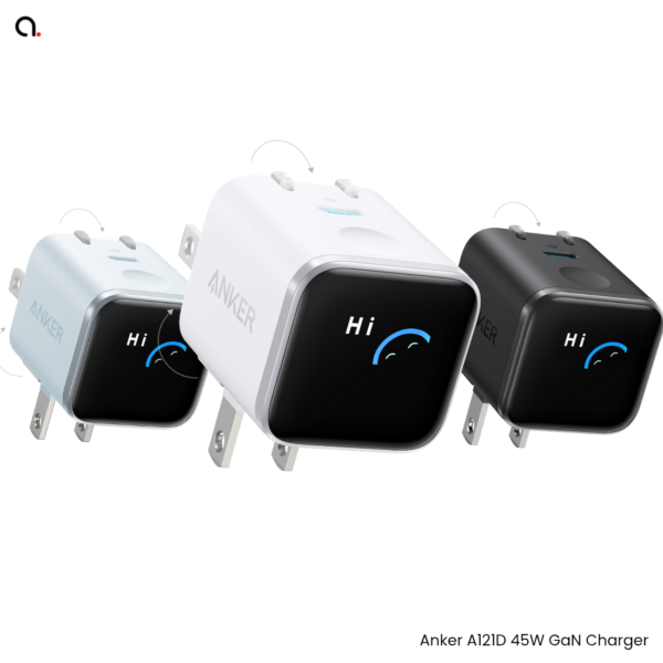 Anker A121D 45W smart display GaN Charger all color