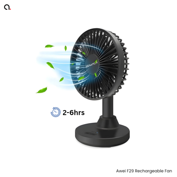 Awei F29 Mini Desktop Oscillating Rechargeable Fan