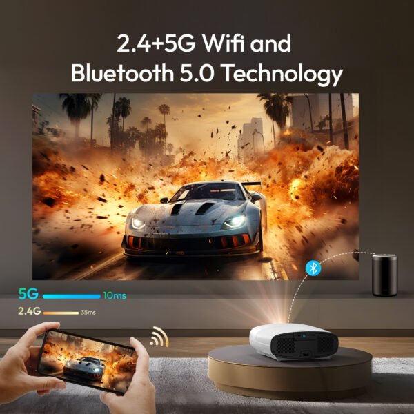 VEVSHAO A22 1000ANSI Smart Android Projector