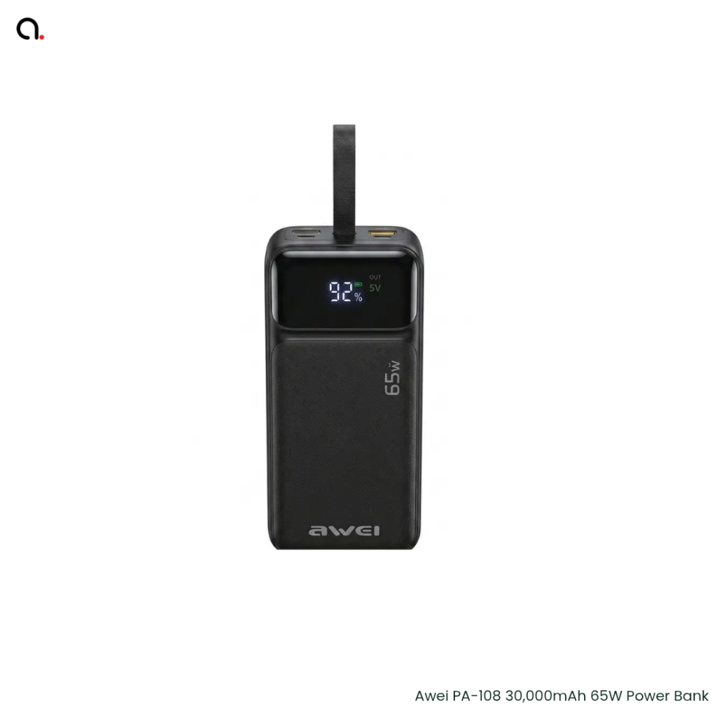 artronyx product_ AWEI PA-108 30000mAh 65W Fast Charging Power Bank