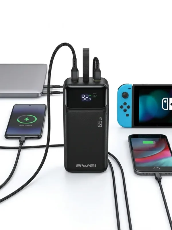 artronyx product_ AWEI PA-108 30000mAh 65W Fast Charging Power Bank