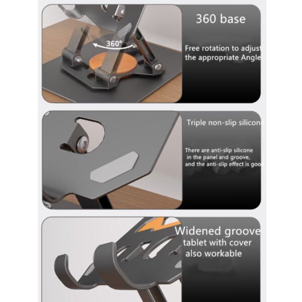 Metal 360° Rotating Folding Tablet / Laptop Stand
