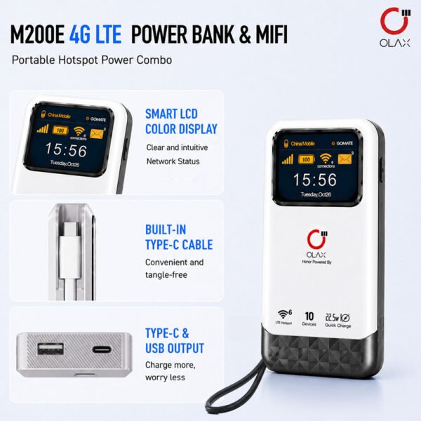 Olax M200 Pocket Router + Power Bank