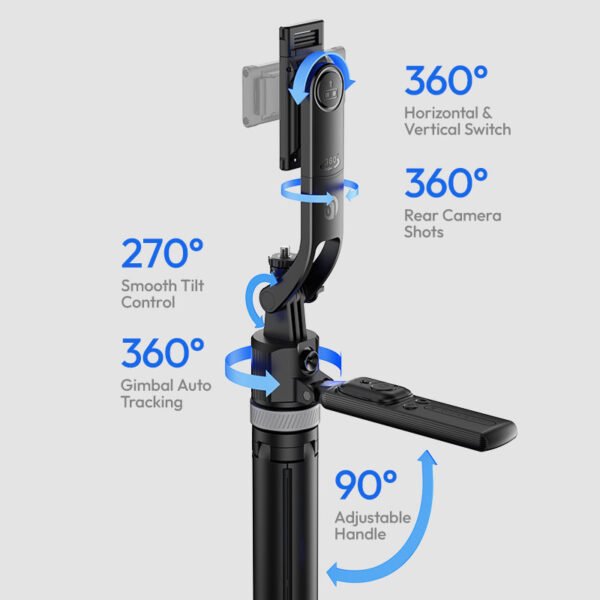 Ulanzi TT23 Auto-Tracking Selfie Stick Tripod 360°