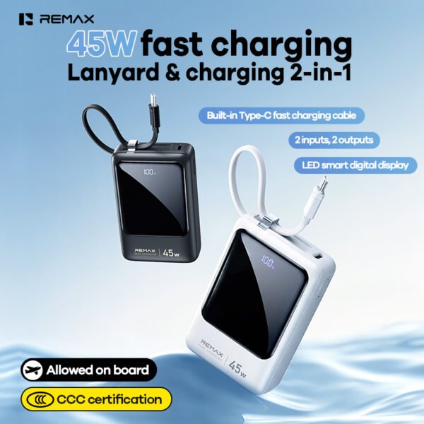 Remax 02PD 45W Fast Charging Power Bank 20,000mAh
