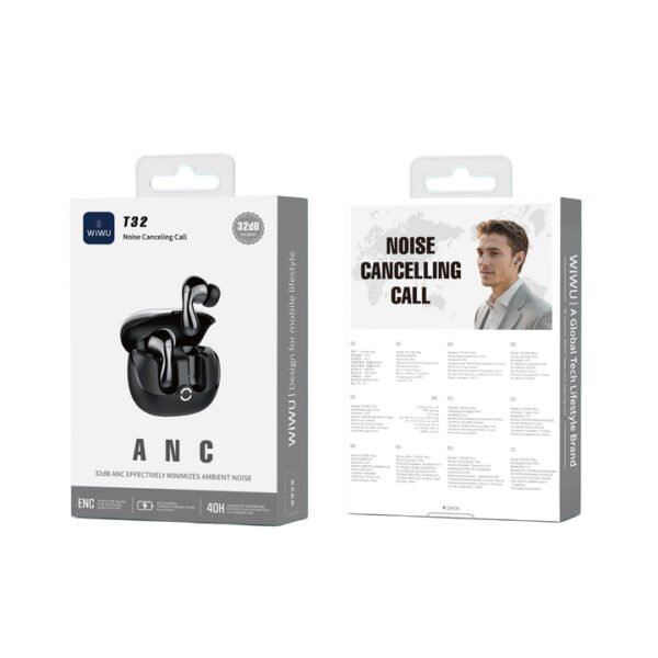 WiWU T32 ENC Plus ANC ENC Earbuds box